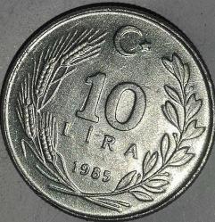 TÜRKİYE  1985   10  LİRA