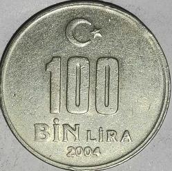 TÜRKİYE  2004   100.000  LİRA