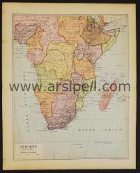 Efemera - Güney Afrika Haritası Madagascar - Ümit Burnu - Kongo - kitantik - kitaLog