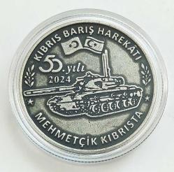 KIBRIS BARIŞ HAREKATI 50. YIL HATIRA MADALYON  ÇİL++ SERTİFİKALI