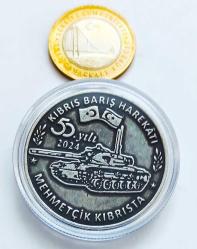 KIBRIS BARIŞ HAREKATI 50. YIL HATIRA MADALYON  ÇİL++ SERTİFİKALI