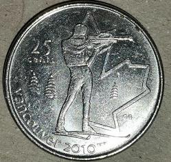 KANADA 2007 25 CENT HATIRA XXI Kış Olimpiyat Oyunları, Vancouver 2010 - Biatlon