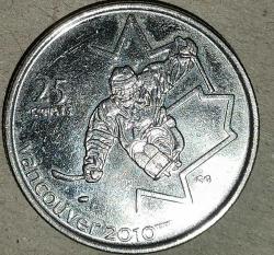KANADA 2009   25 CENT   HATIRA  X Kış Paralimpik Oyunları, Vancouver 2010 - Buz Kızağı Hokeyi