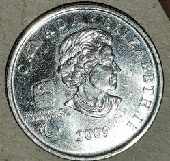 KANADA 2009   25 CENT   HATIRA  X Kış Paralimpik Oyunları, Vancouver 2010 - Buz Kızağı Hokeyi