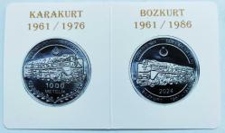 2024 Türkiye'nin Lokomotifleri Hatıra Parası ((Karakurt ve Bozkurt)) Sertifikalı 38,66 mm