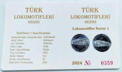 2024  Türkiye'nin Lokomotifleri Hatıra Parası ((Karakurt ve Bozkurt))  Sertifikalı Aliminyum Okside 38,66 mm