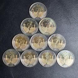 2021 YILI 50 KURUŞ 10 LU SET ÇİL TCM 3230