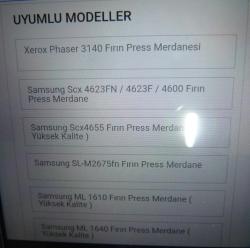 SAMSUNG ve XEROX LAZER YAZICI FRIN PRESS MERDANESİ 6 ADET HEPSİ SIFIR ORJİNAL 2 Sİ KUTUSUZ