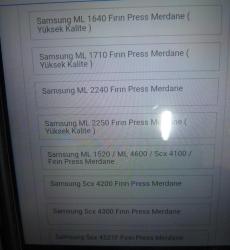 SAMSUNG ve XEROX LAZER YAZICI FRIN PRESS MERDANESİ 6 ADET HEPSİ SIFIR ORJİNAL 2 Sİ KUTUSUZ