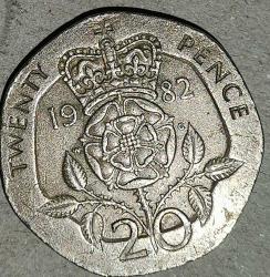 İNGİLTERE 1982   20 PENCE