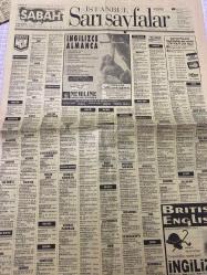 SABAH İSTANBUL ÖZEL SERİ SARI SAYFALAR GAZETESİ DOĞUM GÜNÜ GAZETESİ - 10 Ekim 1998 - sigorta-garson-mobilya-kuaför-Çocuk bakım-emlakçı-sağlık-tahsilatçı-şoför-temizlik elemanı-tezgahtar-tornacı-kasap-pastane-muhasebe-Beşiktaş-Beykoz-Alibeyköy-Bağcılar-Bakırköy-Gayrettepe-laleli-Levent-Gaziosmanpaşa-Fatih-Beşiktaş-Fındıkzade-Küçükçekmece-Ortaköy-Florya-Fulya- Üsküdar-Göztepe-Bağlarbaşı-Ataşehir-Yalova-Tuzla-Avcılar-Ulus-Merter-Anadoluhisarı-Tarabya-Sefaköy-yakacık-Suadiye-moda-kazasker-Maltepe-Kartal-Kalamış-Kadıköy-bostancı-akatlar Mecidiyeköy-Kocamustafapaşa-Çamlıca-Koşuyolu-Pendik-Kozyatağı-Ford-Mercedes-Citroen-BMW-Mazda-Kartal-Renault-Opel-Nissan-Mitsubishi-Kartal-Tempra-Doğan-Şahin-Murat-Newlıne Language schools-Brıtısh Englısh-nesrin emlak-atılım ticaret-Ercan giyim-ultra Tekstil-Üstün oto-Meltex giyim Sanayi-nesil Şirketler grubu-örgü kumaş-Öz metal Sanayi-Zümrüt Çelik-Ceyhun emlak-Tülay emlak-artı emlak-İstanbul telekom-