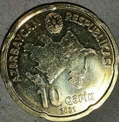 AZERBAYCAN 2021  10 QEPIK