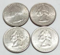 Abd Quarter Dollar ((Hatıra Çeyreklik)) 4 Adet..