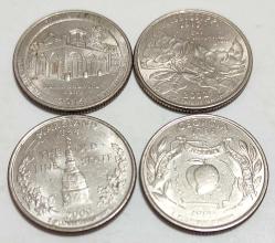 Abd Quarter Dollar ((Hatıra Çeyreklik)) 4 Adet..