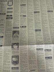 SABAH İSTANBUL ÖZEL SERİ SARI SAYFALAR  DOĞUM GÜNÜ GAZETESİ - 14 ağustos 1998 - sigorta-garson-mobilya-kuaför-Çocuk bakım-emlakçı-sağlık-tahsilatçı-şoför-temizlik elemanı-tezgahtar-tornacı-kasap-pastane-muhasebe-Beşiktaş-Beykoz-Alibeyköy-Bağcılar-Bakırköy-Gayrettepe-laleli-Levent-Gaziosmanpaşa-Fatih-Beşiktaş-Fındıkzade-Küçükçekmece-Ortaköy-Florya-Fulya- Üsküdar-Göztepe-Bağlarbaşı-Ataşehir-Yalova-Tuzla-Avcılar-Ulus-Merter-Anadoluhisarı-Tarabya-Sefaköy-yakacık-Suadiye-moda-kazasker-Maltepe-Kartal-Kalamış-Kadıköy-bostancı-akatlar Mecidiyeköy-Kocamustafapaşa-Çamlıca-Koşuyolu-Pendik-Kozyatağı-Ford-Mercedes-Citroen-BMW-Mazda-Kartal-Renault-Opel-Nissan-Mitsubishi-Kartal-Tempra-Doğan-Şahin-Murat-ipaş-mata mobilya-kara fırın-ultra tekstil-gima-dayson Max ınternational-ihlas kargo-ülker-akkanat holding-rapido tekstil-marina dış ticaret-telephone shop