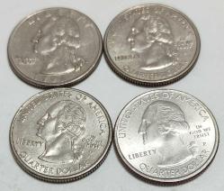 Abd Quarter Dollar ((Hatıra Çeyreklik)) 4 Adet..