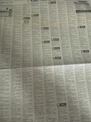 SABAH İSTANBUL ÖZEL SERİ SARI SAYFALAR  DOĞUM GÜNÜ GAZETESİ -5 ekim 1998 - sigorta-garson-mobilya-kuaför-Çocuk bakım-emlakçı-sağlık-tahsilatçı-şoför-temizlik elemanı-tezgahtar-tornacı-kasap-pastane-muhasebe-Beşiktaş-Beykoz-Alibeyköy-Bağcılar-Bakırköy-Gayrettepe-laleli-Levent-Gaziosmanpaşa-Fatih-Beşiktaş-Fındıkzade-Küçükçekmece-Ortaköy-Florya-Fulya- Üsküdar-Göztepe-Bağlarbaşı-Ataşehir-Yalova-Tuzla-Avcılar-Ulus-Merter-Anadoluhisarı-Tarabya-Sefaköy-yakacık-Suadiye-moda-kazasker-Maltepe-Kartal-Kalamış-Kadıköy-bostancı-akatlar Mecidiyeköy-Kocamustafapaşa-Çamlıca-Koşuyolu-Pendik-Kozyatağı-Ford-Mercedes-Citroen-BMW-Mazda-Kartal-Renault-Opel-Nissan-Mitsubishi-Kartal-Tempra-Doğan-Şahin-Murat-limasollu naci öğretim yayınları-tefaş otomotiv-kfw wittenberge sezer pen-ercan giyim Sanayi-tin tın tekstil-sumay tekstil