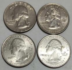 Abd Quarter Dollar ((Hatıra Çeyreklik)) 4 Adet..