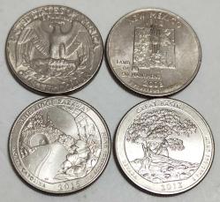 Abd Quarter Dollar ((Hatıra Çeyreklik)) 4 Adet..