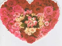 Carlton Cards / Kartpostal No: 35 / 291100 / Joyeuse Saint Valentin / 2 Katlı Kalp Şeklinde