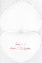 Carlton Cards / Kartpostal No: 35 / 291100 / Joyeuse Saint Valentin / 2 Katlı Kalp Şeklinde