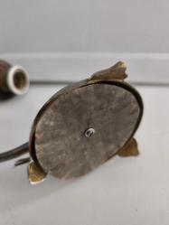 ESKİ BAYAZ PİRİNÇ MASA LAMBASI TAMİRLİK