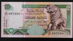 2004 YILI SRİLANKA10 RUPIE  HİÇ KULLANILMAMIŞTIR.