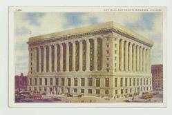 AMERİKA CHICAGO / CITY HALL AND COUNTY BUILDING ESKİ KARTPOSTAL...