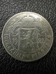 925 Ayar Gümüş Kıbrıs 4½ Piastre, 1921