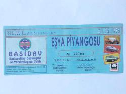 Basidav - Eşya Piyangosu 31.12.1996 / Eski Piyango Biletleri