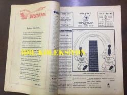 AMCABEY SİYASİ MİZAH MECMUASI (DERGİSİ) - 4 MART 1944 - CİLT: 3 - SAYI: 66 - İKİNCİ DÜNYA SAVAŞI KARİKATÜR ÇİZİMİ - AMCABEY POSTASI - DEV AYNASI, VESİKALI FRAK - TALİHLİ KIZ - 15 YILIN AZİZLİĞİ - SÜZİNAK FASLI, FELEKTEN RİVAYET - DÜNDEN BUGÜNDEN, MÜDÜRÜN DAİREYE GİRİŞİ - KEYİFLİ HATIRALAR, EMN-ABAD GECELERİ, MAHMUT YESARİ - RESİMLİ HİKAYE, SADIK KÖPEK - SELMA EMİROĞLU - KİRALIK SAHİFE, AHMET HAMDİ BAŞAR - İŞ BANKASI 1944 İKRAMİYE PLANI - KANZUK REKLAMI - MİLLİ PİYANGO 1944 - PASİFİKTE AMERİKA ve JAPONLAR ÜZERİNE BİR KARİKATÜR ÇİZİMİ