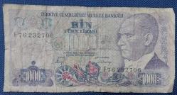 BİN (1000) TÜRK LİRASI KAĞIT PARA F 76 232706