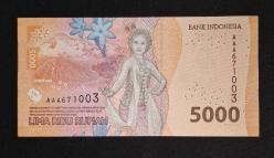 Endonezya 5000 Rupiah 2022 ÇİL KAĞIT PARA