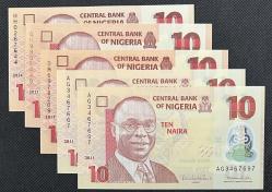 Nijerya 10 Naira 1 Adet Polimer Çil 2024