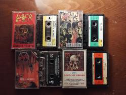 SLAYER 4 KASET (SOUTH OF HEAVEN - HELL AWAITS - REIGN IN BLOOD - SEASONS IN THE ABYSS)