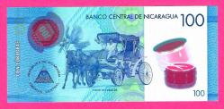 Nicaragua 100 cordobas, 2014 POLYMER UNC ÇİL