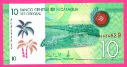 Nicaragua, 10 cordobas, 2019, P-209b, POLYMER UNC  (TK 17 751) ÇİL