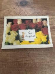 Seni seviyorum yazılı aydın a.ş. kartpostalı 16x11 ebatında
