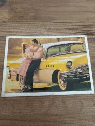 Bir kadın ve adam fotoğrafı Soykan kâğıt ürünleri ve pazarlama  kartpostalı  19x12 ebatında