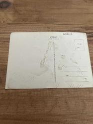 Bir kadın ve adam fotoğrafı Soykan kâğıt ürünleri ve pazarlama  kartpostalı  19x12 ebatında