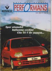RENAULT MAİS PERFORMANS OTO DERGİSİ   MART-NİSAN  1999 - SAYI: 108   OTOMOBİL DERGİSİ