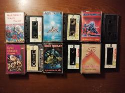IRON MAIDEN 6 KASET  (LIVE AFTER DEATH - The Number Of The Beast - No Prayer For The Dying - Seventh Son Of A Seventh Son - A Real Live One,Powerslave
