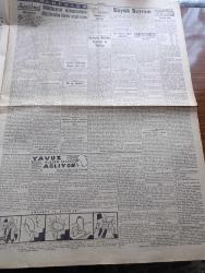 Cumhuriyet Gazetesi - 28 Ekim 1946 - Büyük Bayram -  Cumhuriyet Bayramı'nın 23. Yıldönümü Bugün Başbakan Recep Peker'in Nutkuyla Açılıyor - Birleşmiş Milletler Teşkilatı ve Türkiye Yazan Abidin Daver Köşe - Milletlerarası Münasebetlerin Düzelmesine Kimler Engel Oluyor - Süleymaniye Vefa Maçından Bir Fotoğrafı - İran Şahı'nın Doğum Yıldönümü - Amerika'da Donanma Günü Fotoğraf - Siyonist Teşkilatında Nihayet İhtilaf Çıktı -  Cemal Nadir Karikatür - Eski Meclisi Mebusan Reisi Halil Hatıraları Yazı Dizisi - Nil Kraliçesi Sümer Ve Taksim Sinemasında -  Naziler Hücuma Geçiyor Alkazar Sinemasında - Güreşçilerimizin Kazandıkları Muvaffakiyet - Yavuz Sultan Selim Ağlıyor Yazan Feridun Fazıl Tülbentçi Yazı Dizisi - Pahalılık Bahsi Yazan Burhan Felek Köşe Yazısı - Alman İşçileri Stalin'e Protesto Gönderdiler - Safiye Ayla Ve Hacer Buluş Taksim Kristal Salonunda - Bulmaca - İstanbul Belediyesi Şehir Tiyatroları Dram Kısmında Jul Sezar Komedi Kısmında Ceza Kanunu Oyunu-