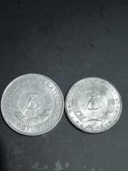 Doğu Almanya 1 Mark 1977 50 pfenig 1971  yabancı madeni para
