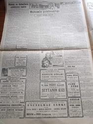 Cumhuriyet Gazetesi - 20 Kasım 1946 - Fransız Komünistleri Ne Düşünüyor Yazan Nadir Nadi Köşe Yazısı - Güvenlik Konseyi Müdürleri Biten Üyelikler Yerine Suriye Belçika Ve Columbia Devletleri Seçildi - Memur Ve Subayların Aylıklarına Zam - Yunanistanda Savaşa Hava Kuvvetleri De İştirak Ediyor - Celal Bayar ve Muğla'da Ona Refakat Eden Adnan Menderes - Eski Meclisi Mebusan Reisi Halil Menteşe'nin Hatıraları Yazı Dizisi - Köylünün Kalkınma Davası Yazan Yusuf Mazhar Aren - Güreşçilerimiz Yarın Geliyor - Yavuz Sultan Selim Ağlıyor Yazan Feridun Fazıl Tülbentçi Yazı Dizisi - İngiltere'nin Dış Politikası Yazan Ömer Rıza Doğrul Köşe Yazısı - Fethi Erdem Beyoğlu Belediye Hastanesi Başhekimliğine Tayin Edilmiştir - Neye Yarar Yazan Burhan Felek Köşe Yazısı - İsmail Dümbüllü Tiyatrosu Ve Suzan Yakar Bakırköy Yeni Sinemada - Roma'da İngiliz Elçiliğine Suikast Yapanlar - Hakemin Pehlivanlığı Yazan İsmail Habib Sevük - Gençlik Günahı Filmi Taksim Sinemasında - Garp Tarihinden Meraklı Sayfalar