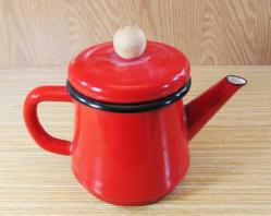 EMAYE DEMLİK-ÇAYDANLIK....LunArt TasaRıM KIRMIZI