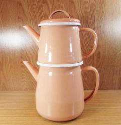 EMAYE DEMLİK-ÇAYDANLIK TAKIMI..LunArt TasaRıM PEMBE