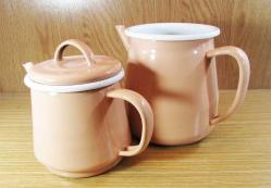 EMAYE DEMLİK-ÇAYDANLIK TAKIMI..LunArt TasaRıM PEMBE