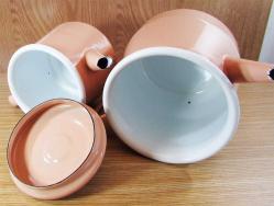 EMAYE DEMLİK-ÇAYDANLIK TAKIMI..LunArt TasaRıM PEMBE