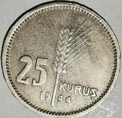 TÜRKİYE  1944   25 KURUŞ